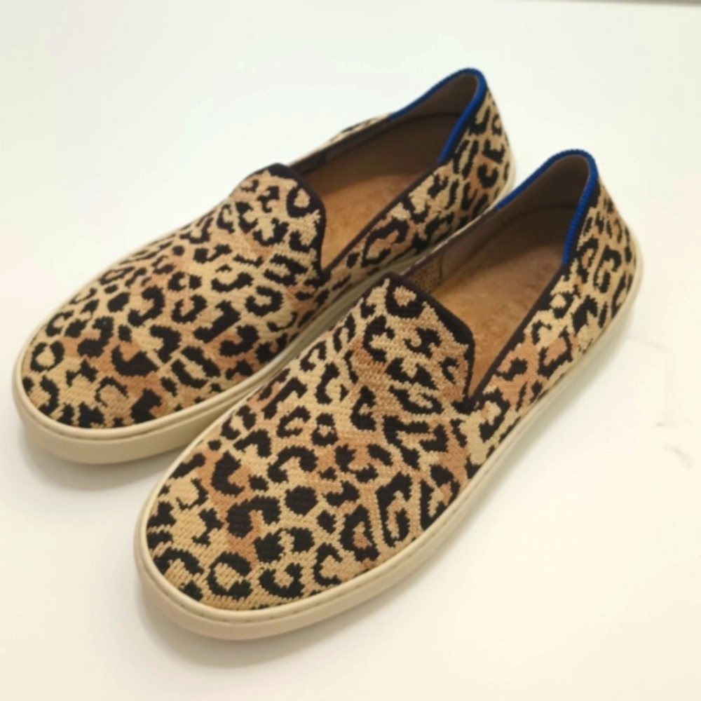 Rothy's Cheetah Slip On Shoes Women's Size 7 US
